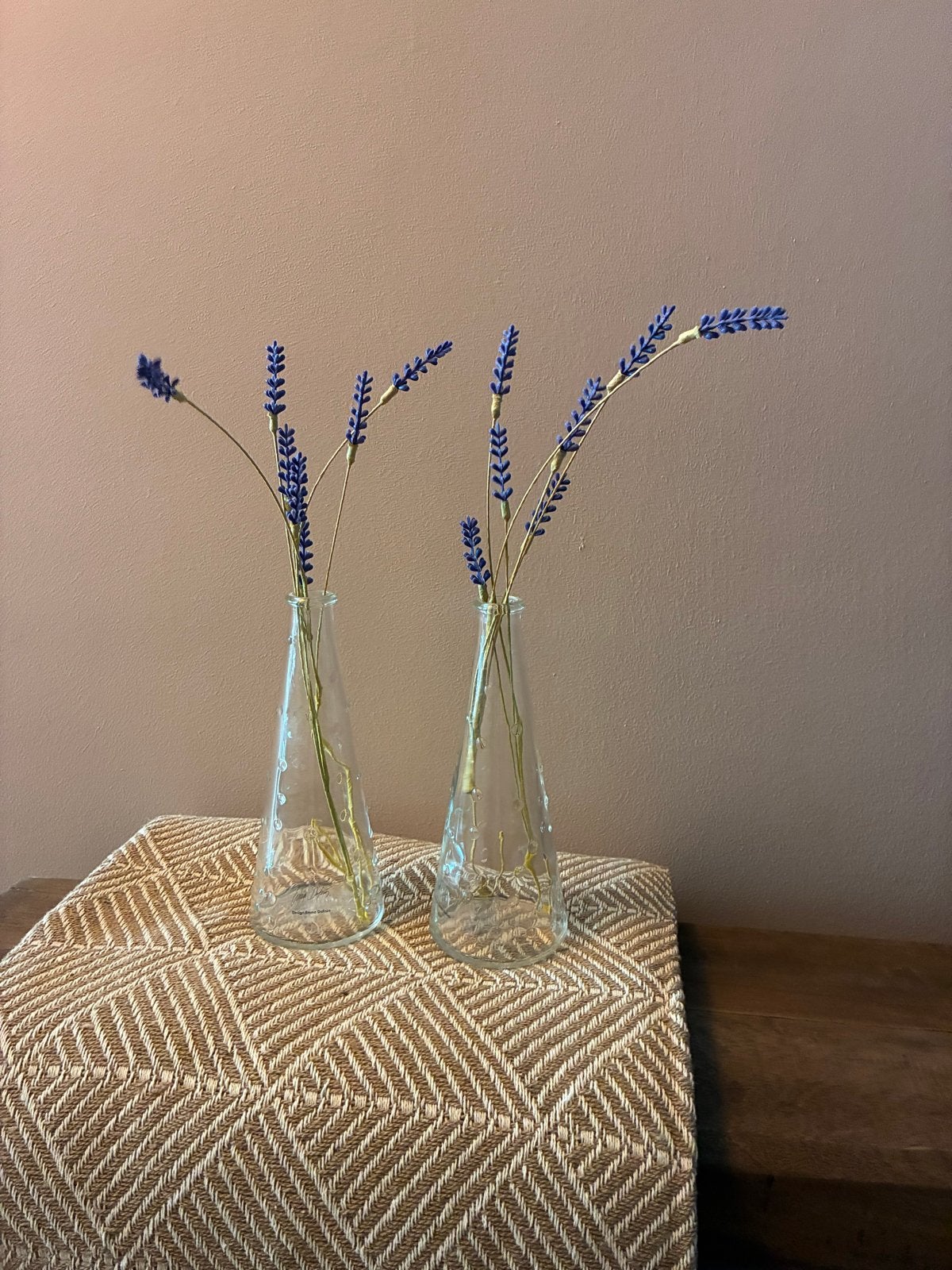 2 glazen vaasjes van IKEA in zeer goede staat, Huis en Inrichting, Woonaccessoires | Vazen, Ophalen of Verzenden, Zo goed als nieuw