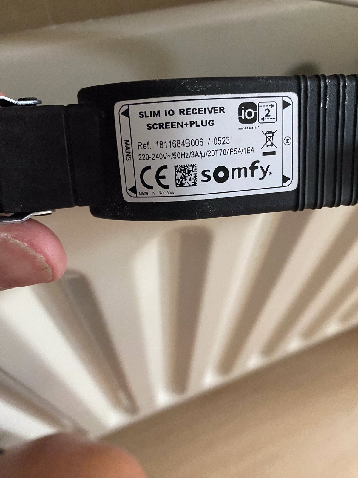 Somfy receiver slim io  GEZOCHT, Ophalen, Zo goed als nieuw, Wit, Minder dan 100 cm