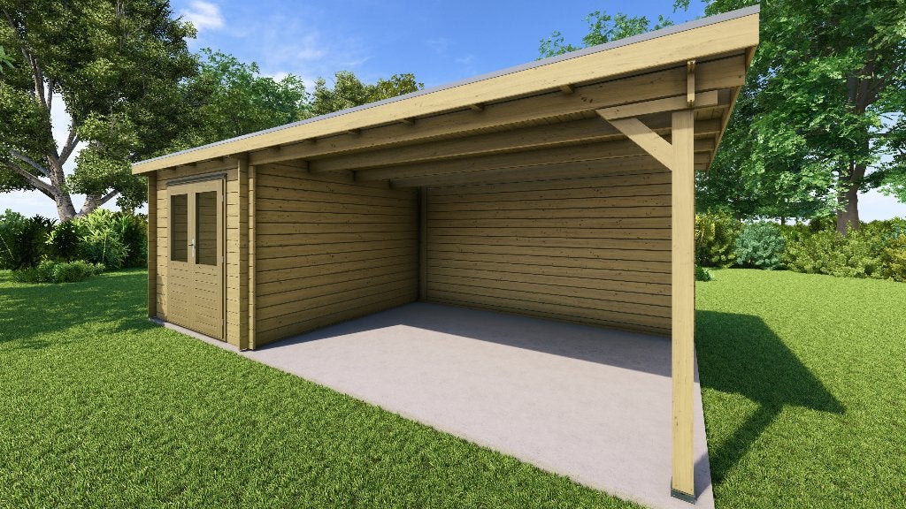 Fonteyn Basicline Camelia met overkapping 650x300cm