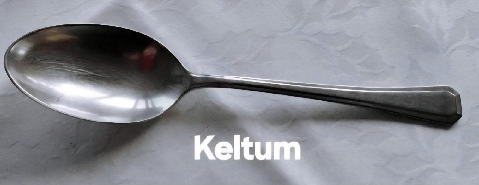 Lepel Keltum met driekantige gladde handgreep, Ophalen of Verzenden, Rvs of Chroom