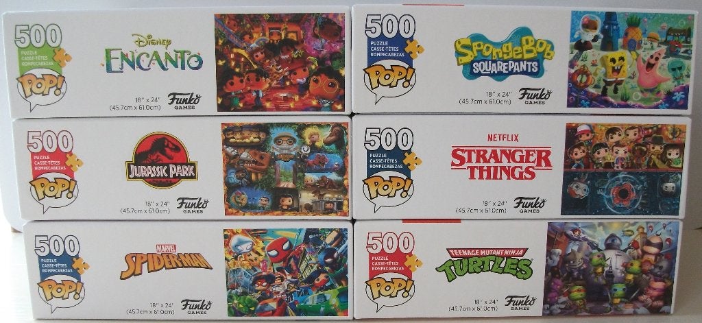Diverse *** PUZZELS FUNKO POP! *** 6 stuks, Ophalen of Verzenden, 500 t/m 1500 stukjes, Zo goed als nieuw, Legpuzzel