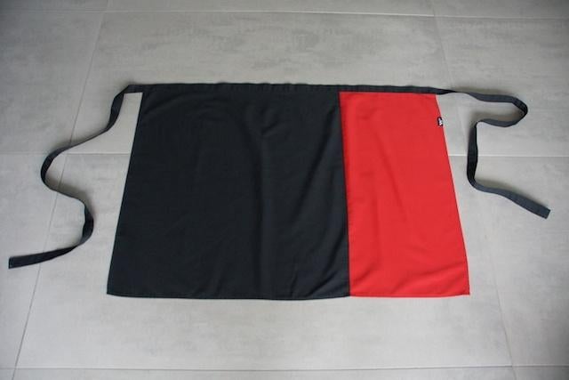 Chaud Devant horeca schort/sloof 7 stuks zwart/rood, Ophalen of Verzenden, Nieuw, Overige kleuren, Schort