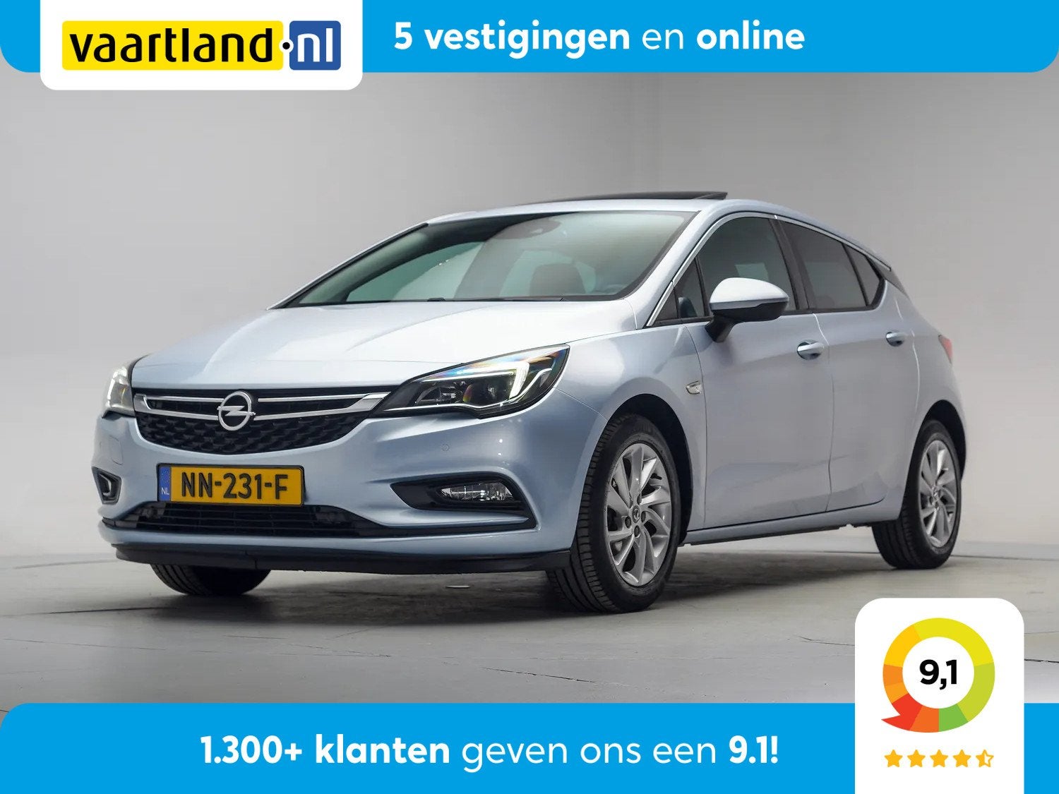 Opel Astra 1.0 Innovation [ Schuif/kanteldak Stuur/stoel ver, Auto's, Opel, 1163 kg, Gebruikt, Automatische klimaatregeling, 23 km/l