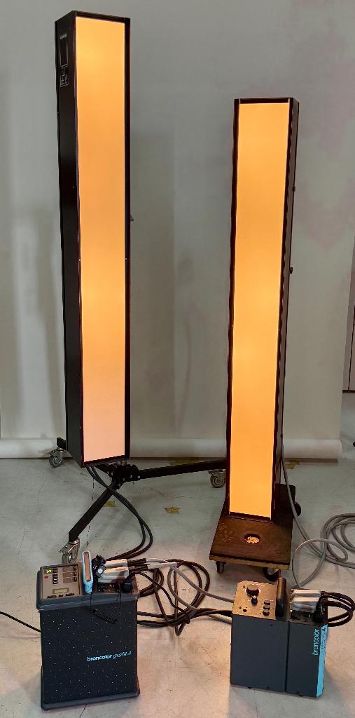 2x Broncolor Striplites + 1 Grafit 4 + 1 Primo generator, Ophalen, Gebruikt, Lamp of Flitsset