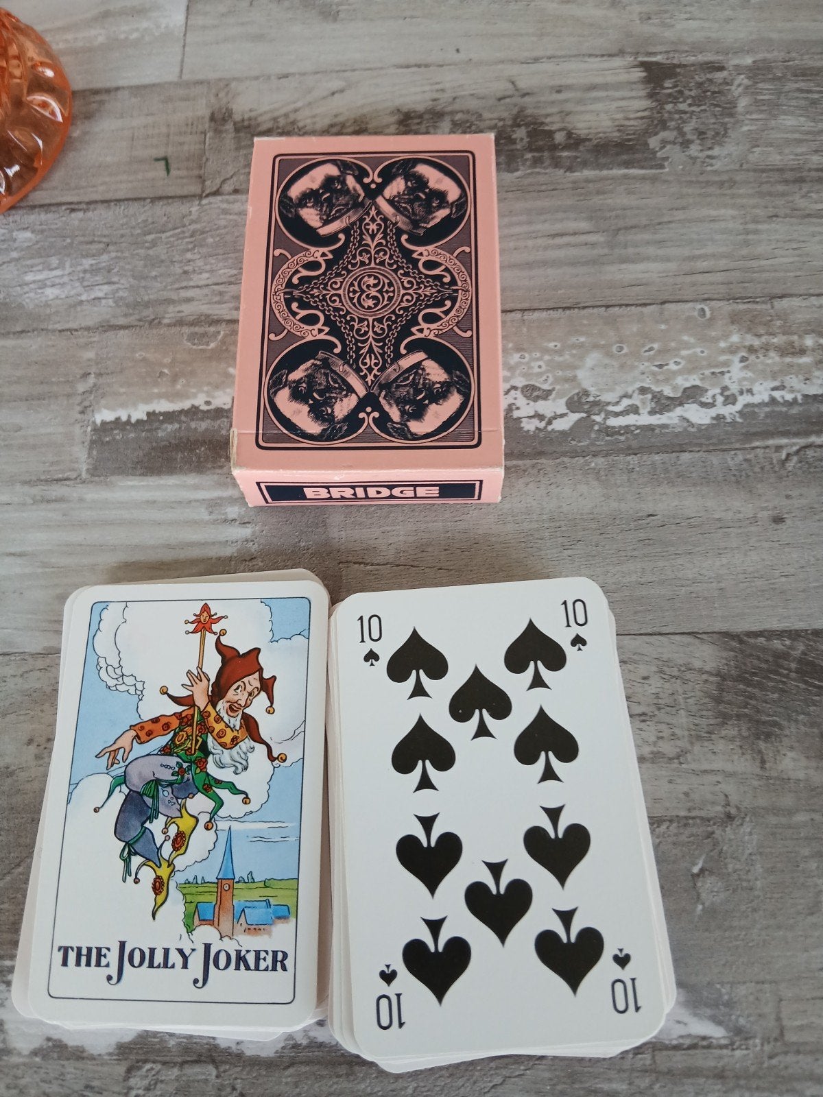 Vintage Bridge speelkaarten - The Jolly Joker, Hobby en Vrije tijd, Een of twee spelers, Ophalen of Verzenden, Gebruikt, Onbekend