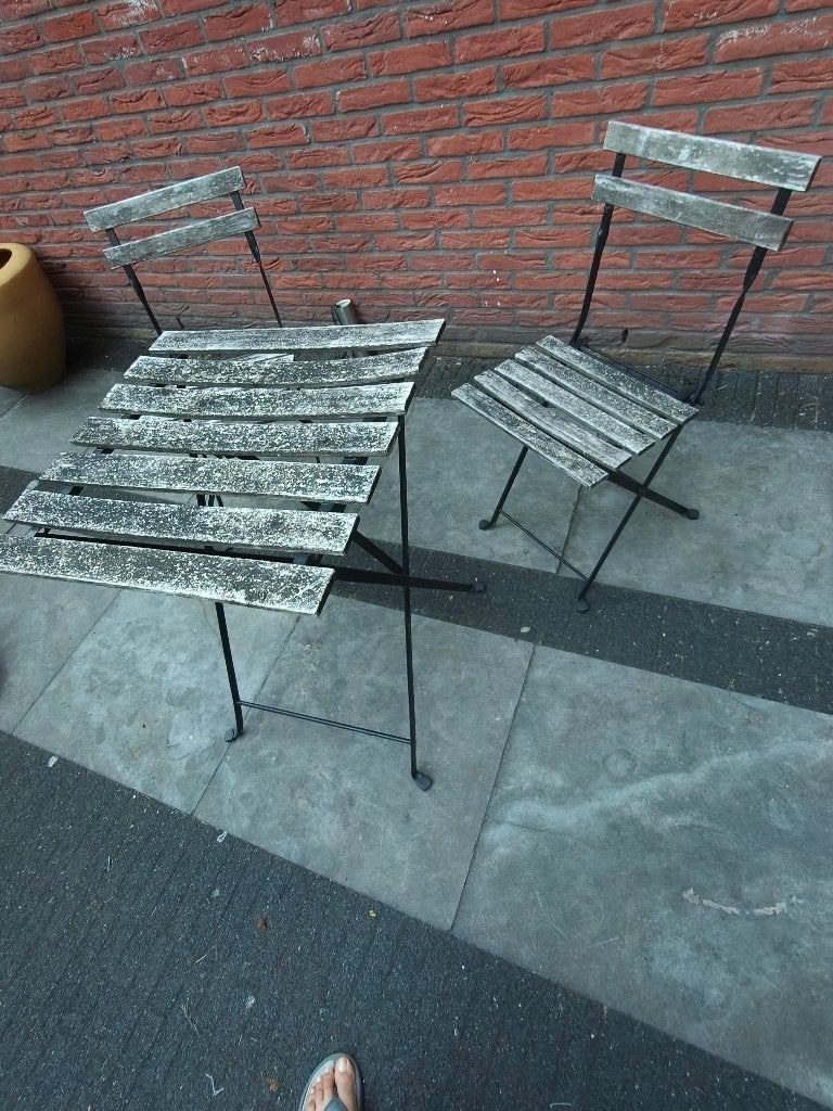 Tuinset, Tuin en Terras, Tuinsets en Loungesets, Gebruikt, Bijzettafel, Tuinset, Hout