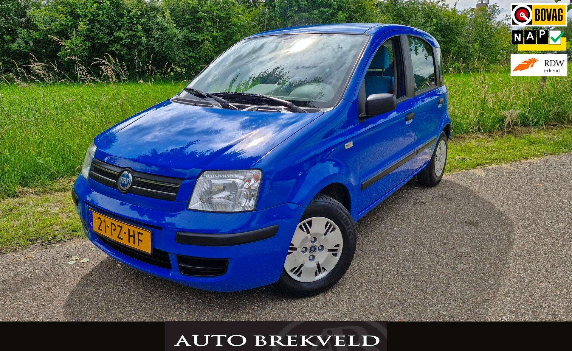 Fiat Panda 1.2 Dynamic 60 PK | Rijklaarprijs | Nieuwe APK |, Auto's, Fiat, Voorwielaandrijving, Stof, Gebruikt, Origineel Nederlands