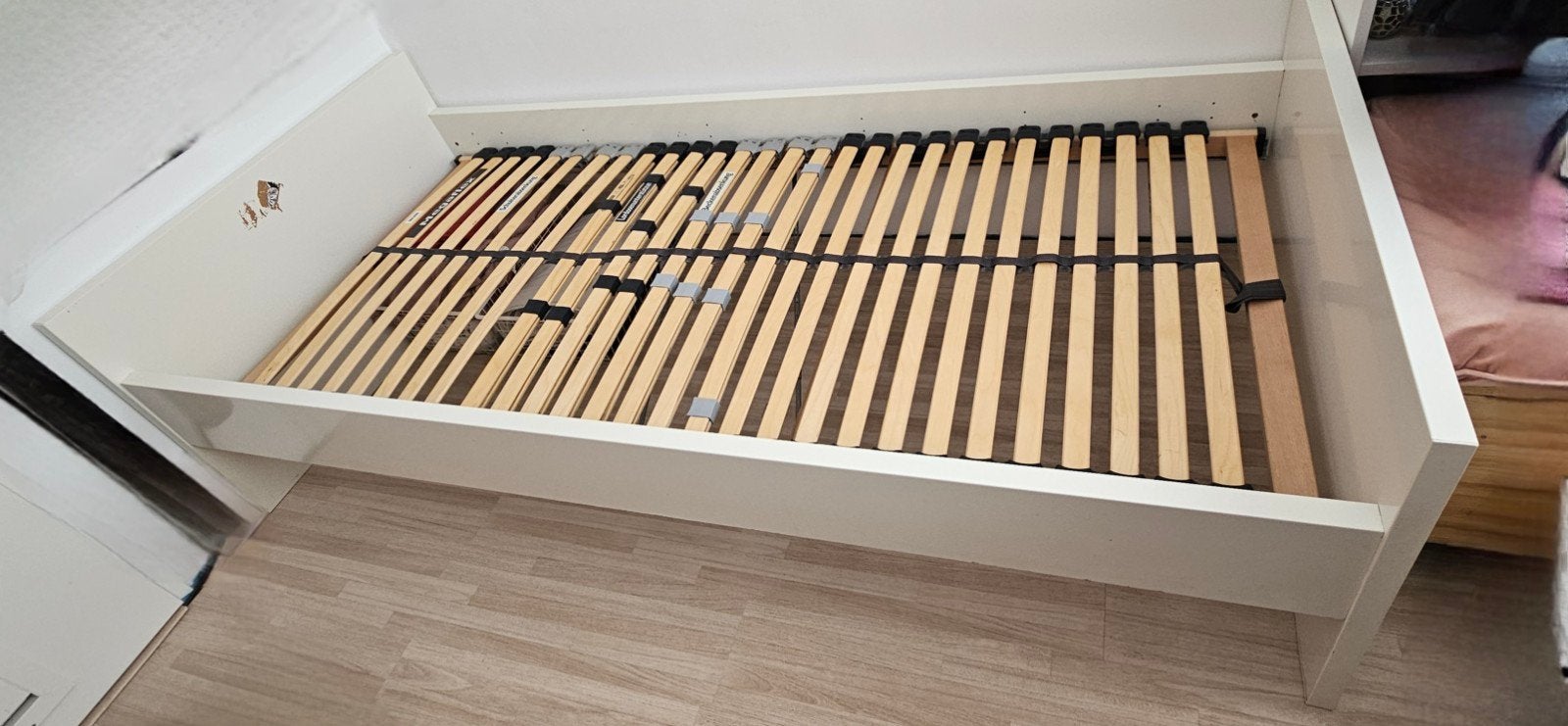 Bedombouw wit - 80x200 cm (exclusief lattenbodem), Ophalen, Gebruikt, Eenpersoons, Wit