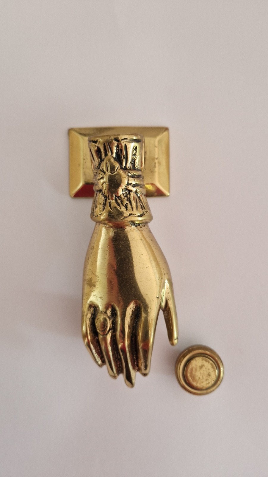 Deurklopper van messing  mooi, Ophalen of Verzenden