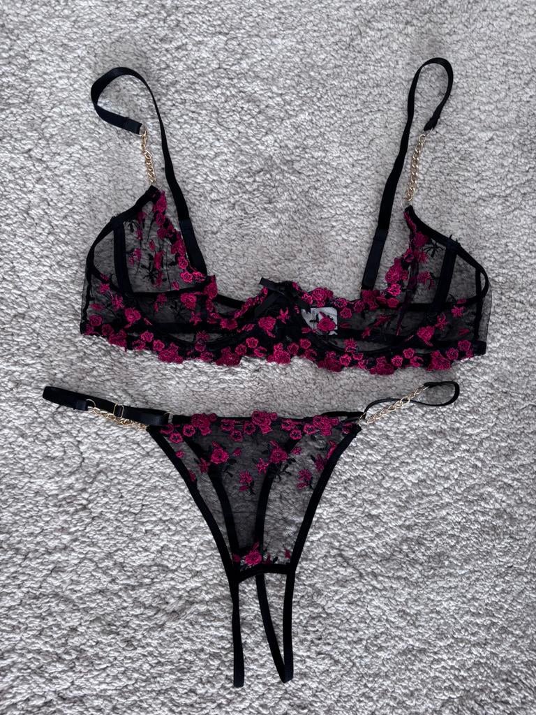 Mooie kanten lingerie., Kleding | Dames, Verzenden, Zwart