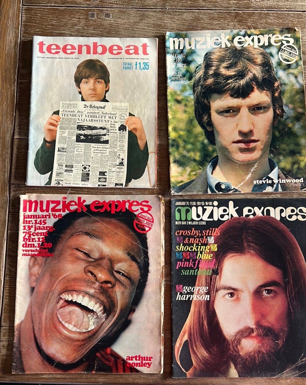 4 x VINTAGE MUZIEKTIJDSCHRIFTEN, Ophalen of Verzenden, Gebruikt, Kleding
