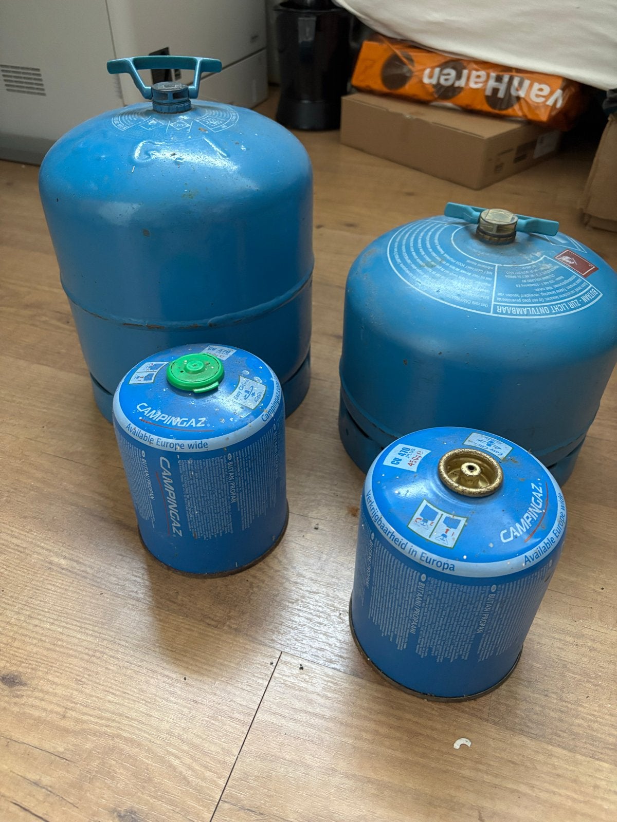 Campingaz gasflessen en gaspatronen, Caravans en Kamperen, Ophalen, Gebruikt