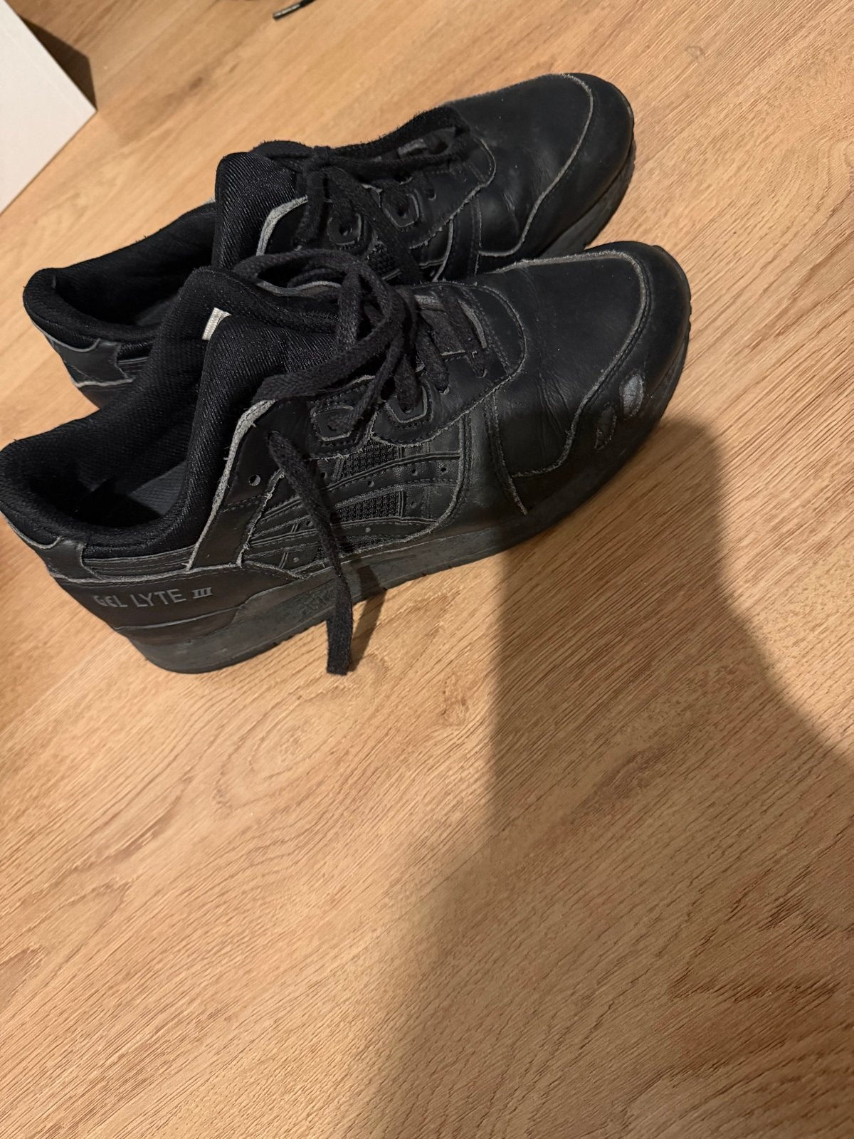 Asics GEL-LYTE III leren sneakers- Zwart - Maat 40,5, Zwart, Ophalen of Verzenden, Sneakers of Gympen, Gedragen