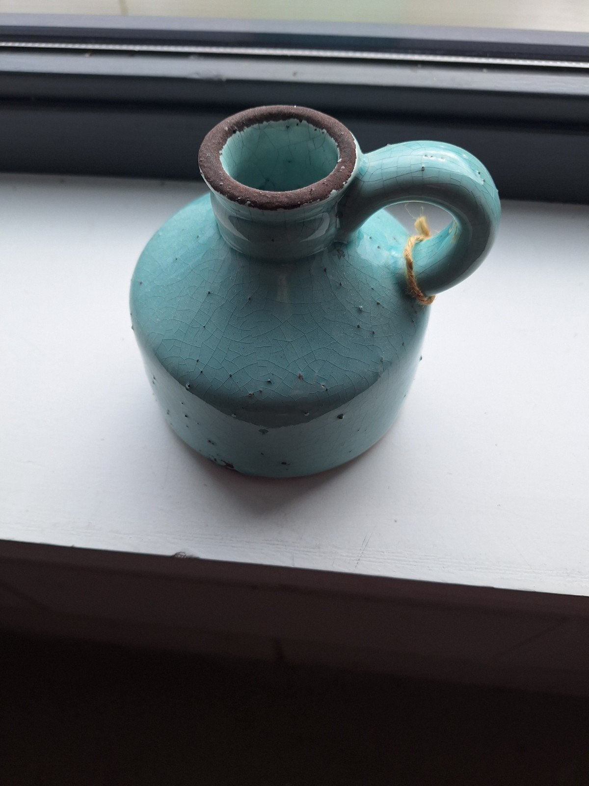 Riverdale vaasje groen NIEUW 10 cm hoog, Ophalen, 10 cm, Met handvat, Nieuw