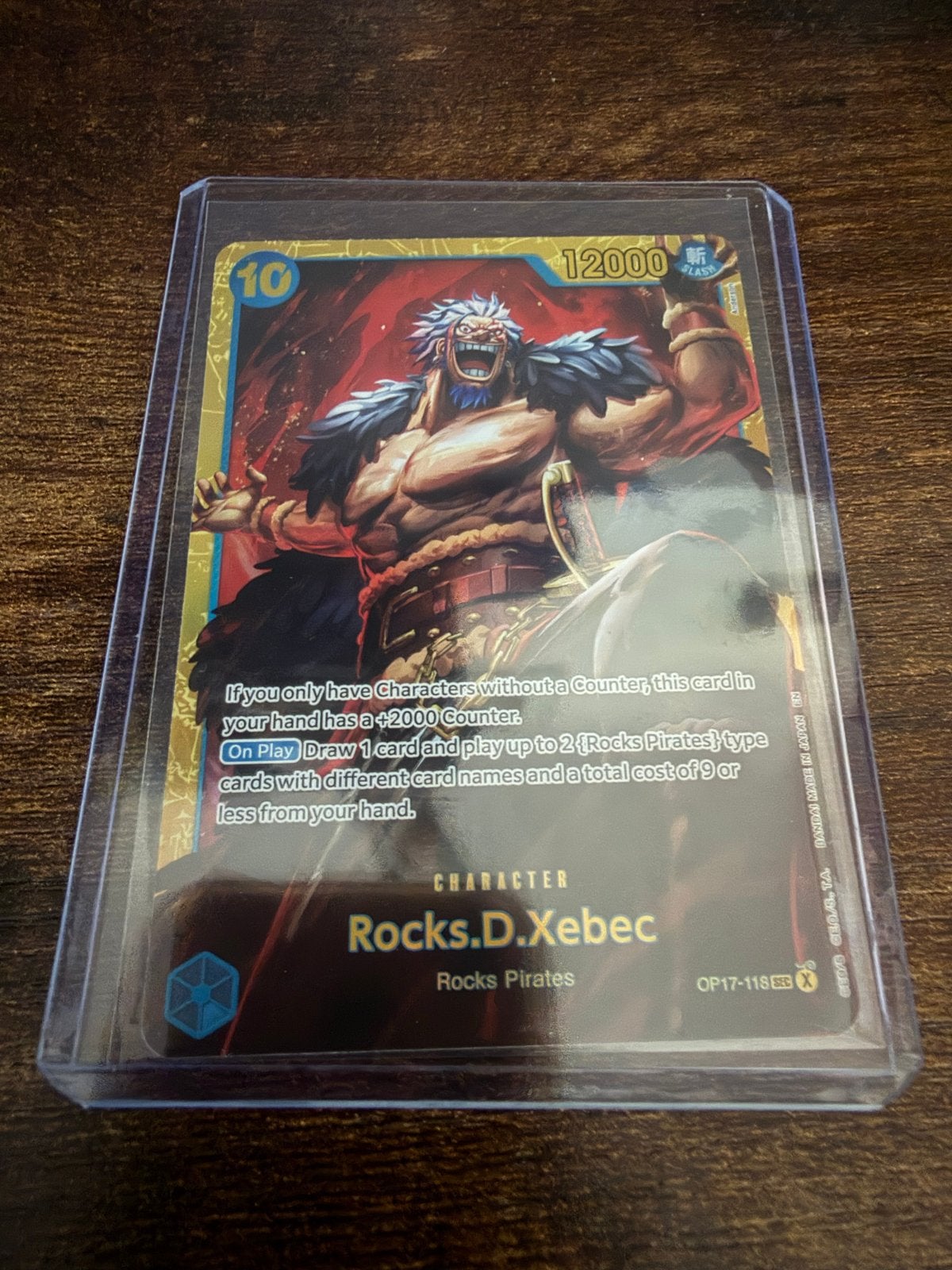 One Piece tcg OP17-118 SEC Rocks.D.Xebec Bandai, Ophalen of Verzenden, Nieuw, Losse kaart, Foil