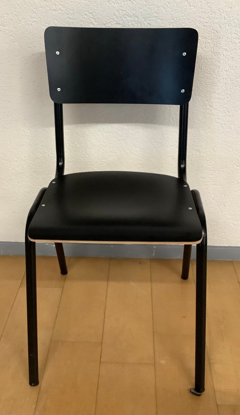 Kantine-/keukenstoel - zwart     (17 stuks)     (A), Ophalen, Zo goed als nieuw, Zwart