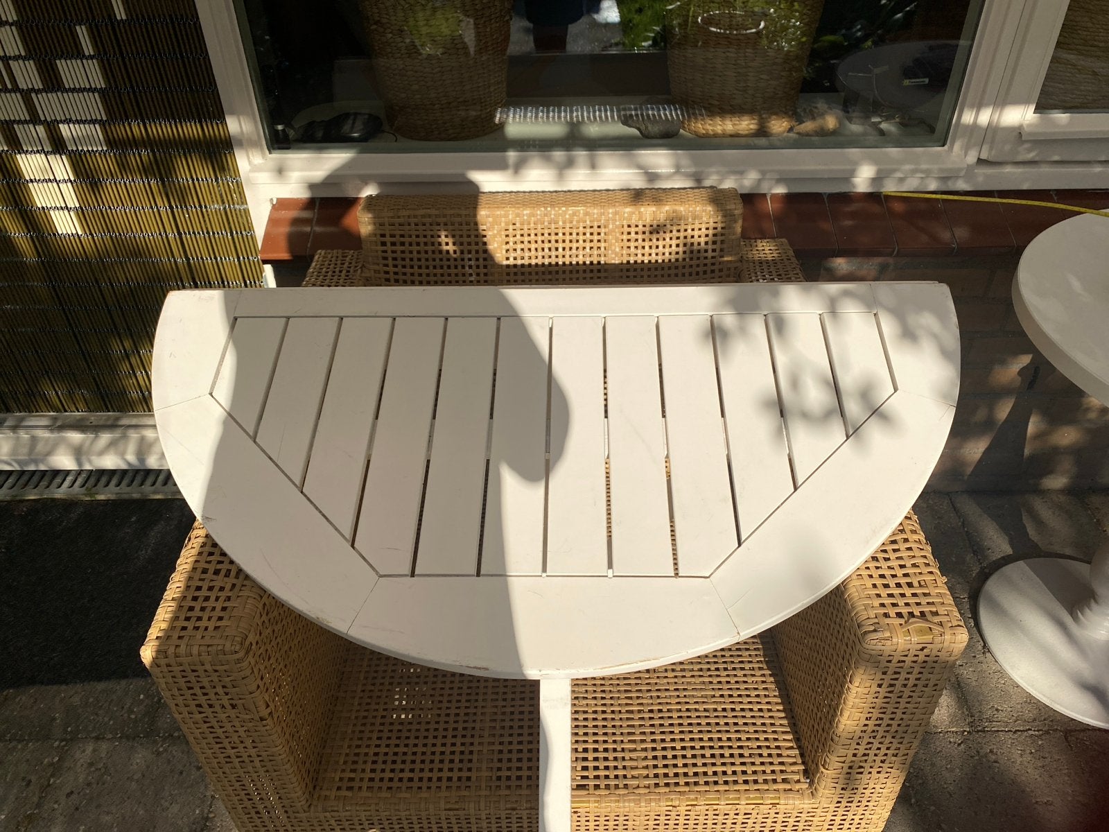 Half ronde opklapbare tuintafel