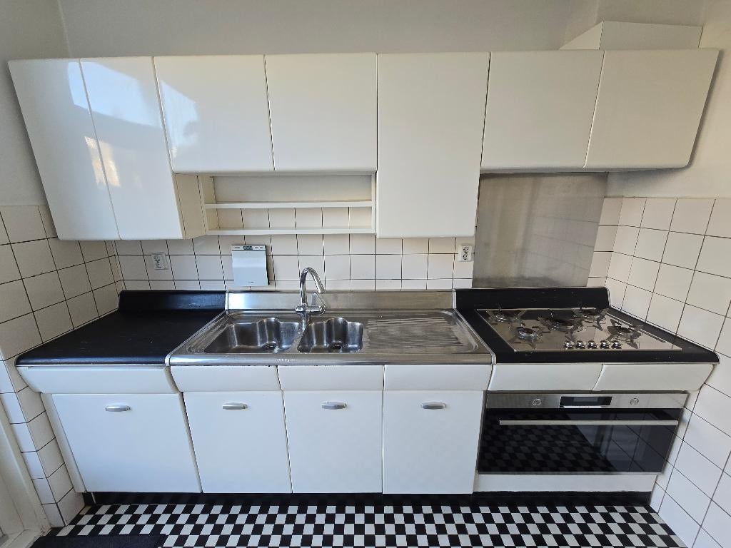 Franke American kitchen (incl. fornuis, oven & vaatwasser), Ophalen, Gebruikt, Wit, Dubbelwandige keuken