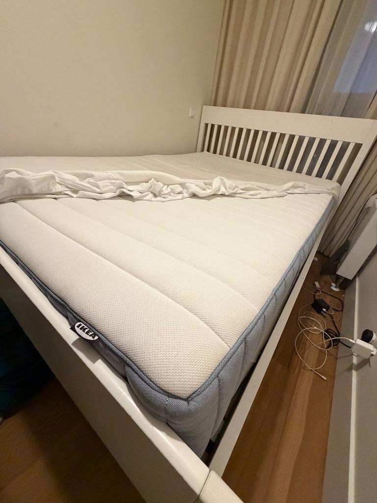 IKEA 140x200cm mattress + topper, Ophalen, Tweepersoons, 140 cm, Zo goed als nieuw