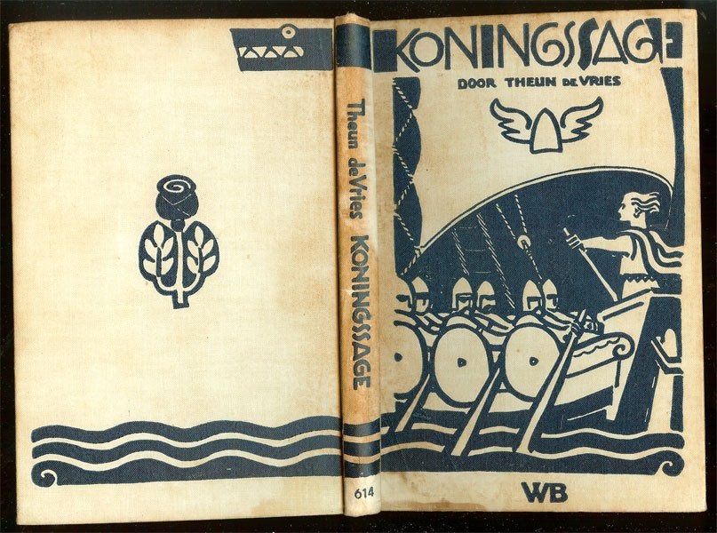 KONINGSSAGE door Theun de Vries. Bandontwerp en, Ophalen of Verzenden, Gelezen