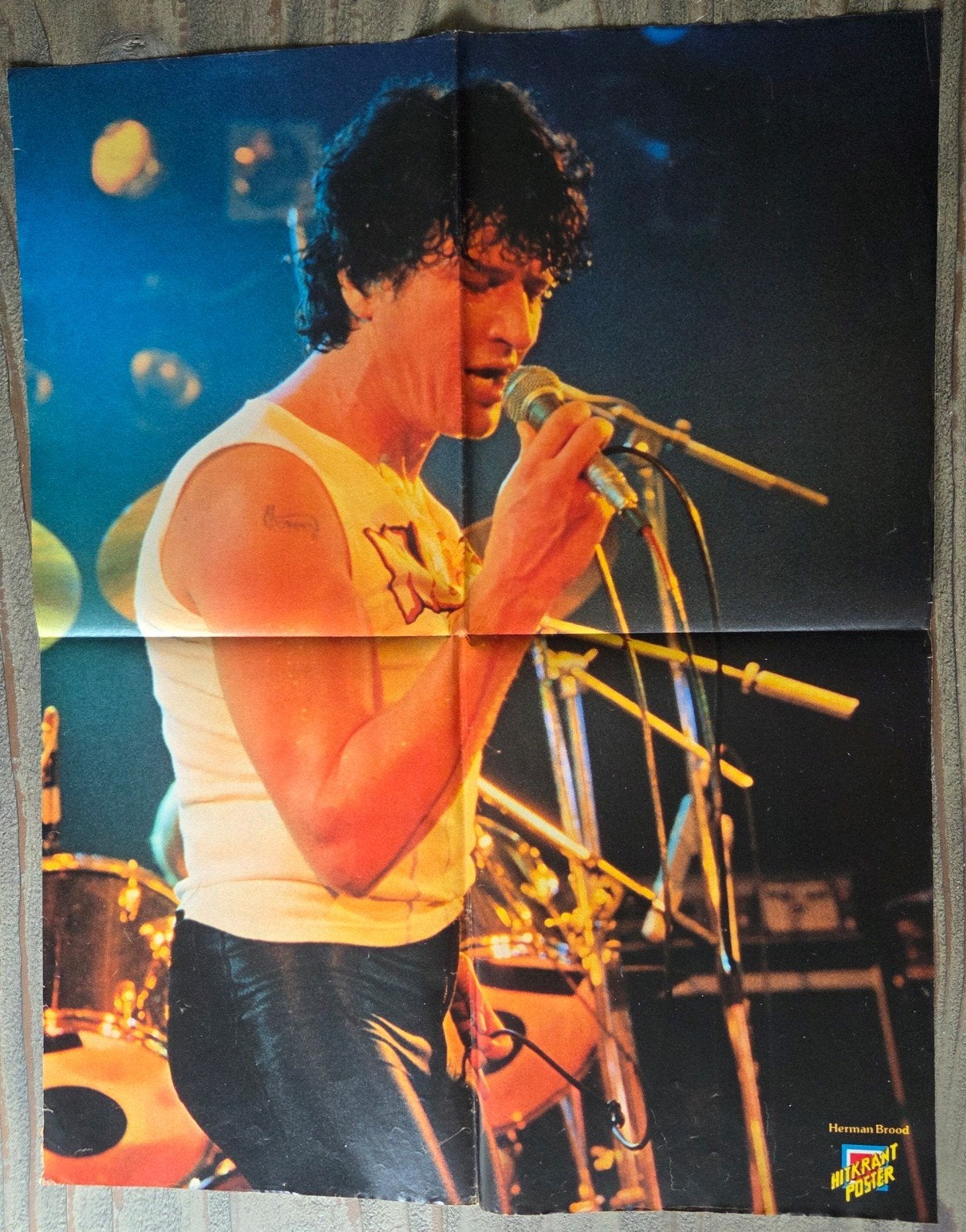 Herman Brood Live Poster, Rechthoekig Staand, Ophalen of Verzenden, Zo goed als nieuw, A1 t/m A3