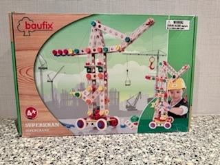 Boufix bouwdoos: Houten hijskraan., Kinderen en Baby's, Speelgoed | Houten speelgoed, Gebruikt, Rij- of Hobbelspeelgoed, Ophalen