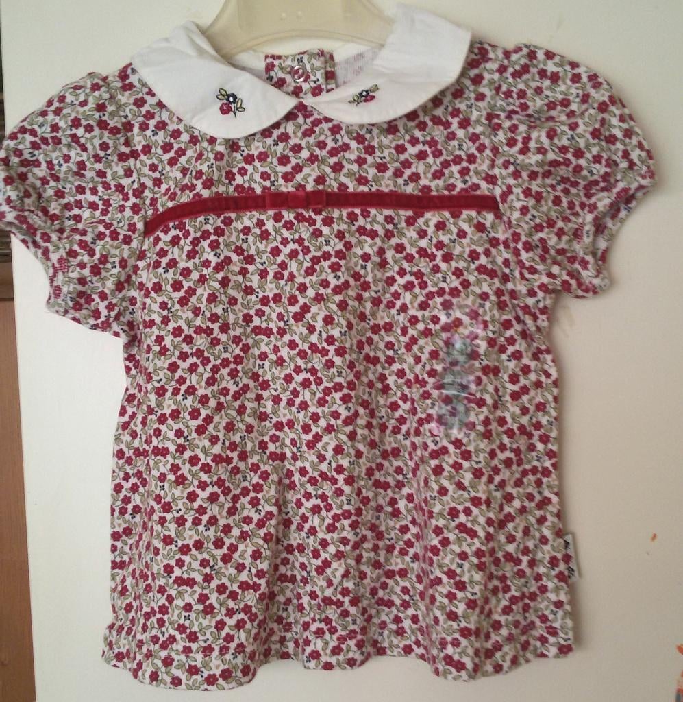 Gebloemd Gymboree shirt maat 62 *NIEUW* (0052) a, Kinderen en Baby's, Babykleding | Maat 62, Nieuw, Meisje, Shirtje of Longsleeve