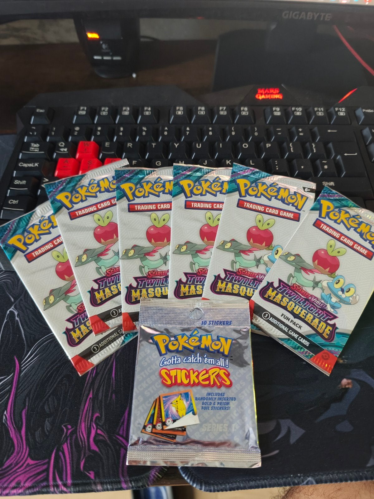 Pokemon Twilight Masquerade Fun pack en stickers, Ophalen, Nieuw