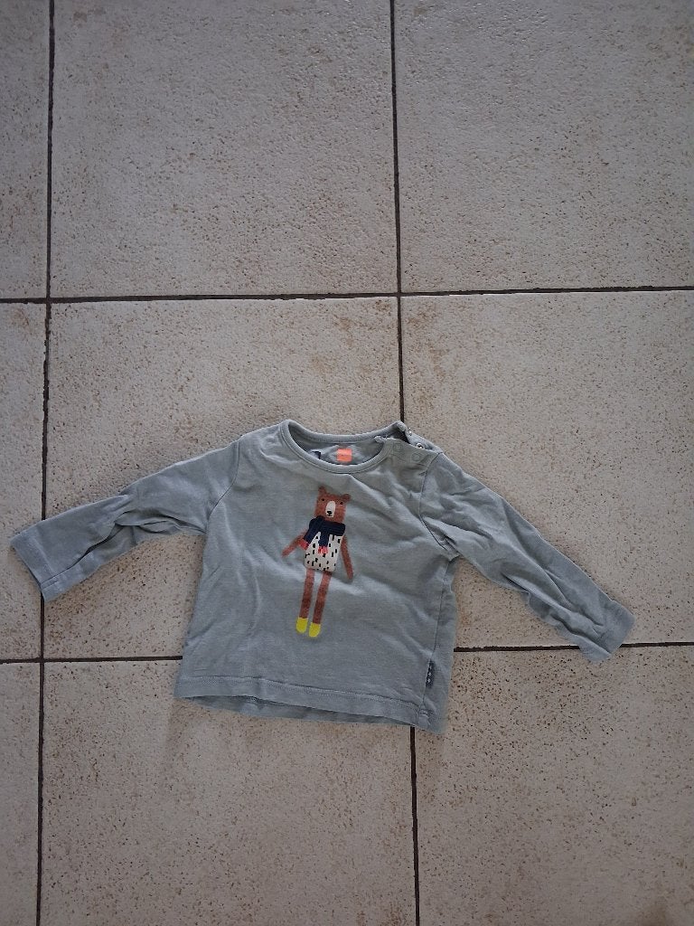 groen shirt maat 56, Kinderen en Baby's, Babykleding | Maat 56, Ophalen, Jongetje of Meisje, Zo goed als nieuw, Hema