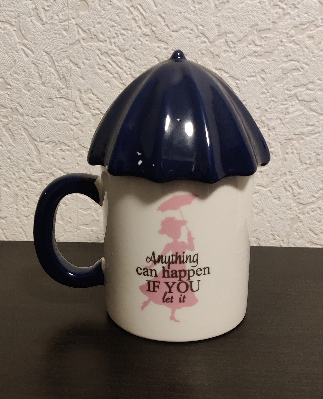 Mary Poppins mok met paraplu deksel, Ophalen of Verzenden, Overige figuren, Zo goed als nieuw, Servies