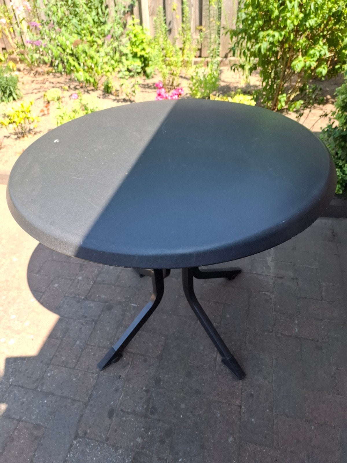 Tuintafel, Tuin en Terras, Tuintafels, Ophalen, Gebruikt, Rond, Aluminium