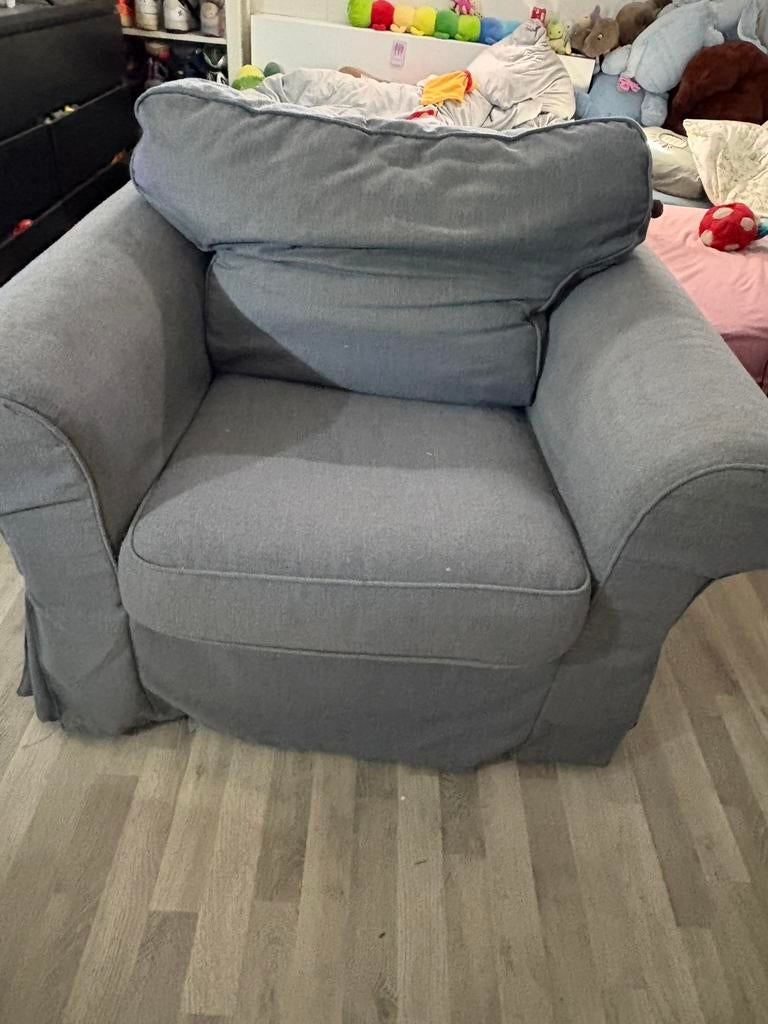 Ikea EKTORP stoel grijs, Ophalen, Eenpersoons, 75 tot 100 cm, Zo goed als nieuw