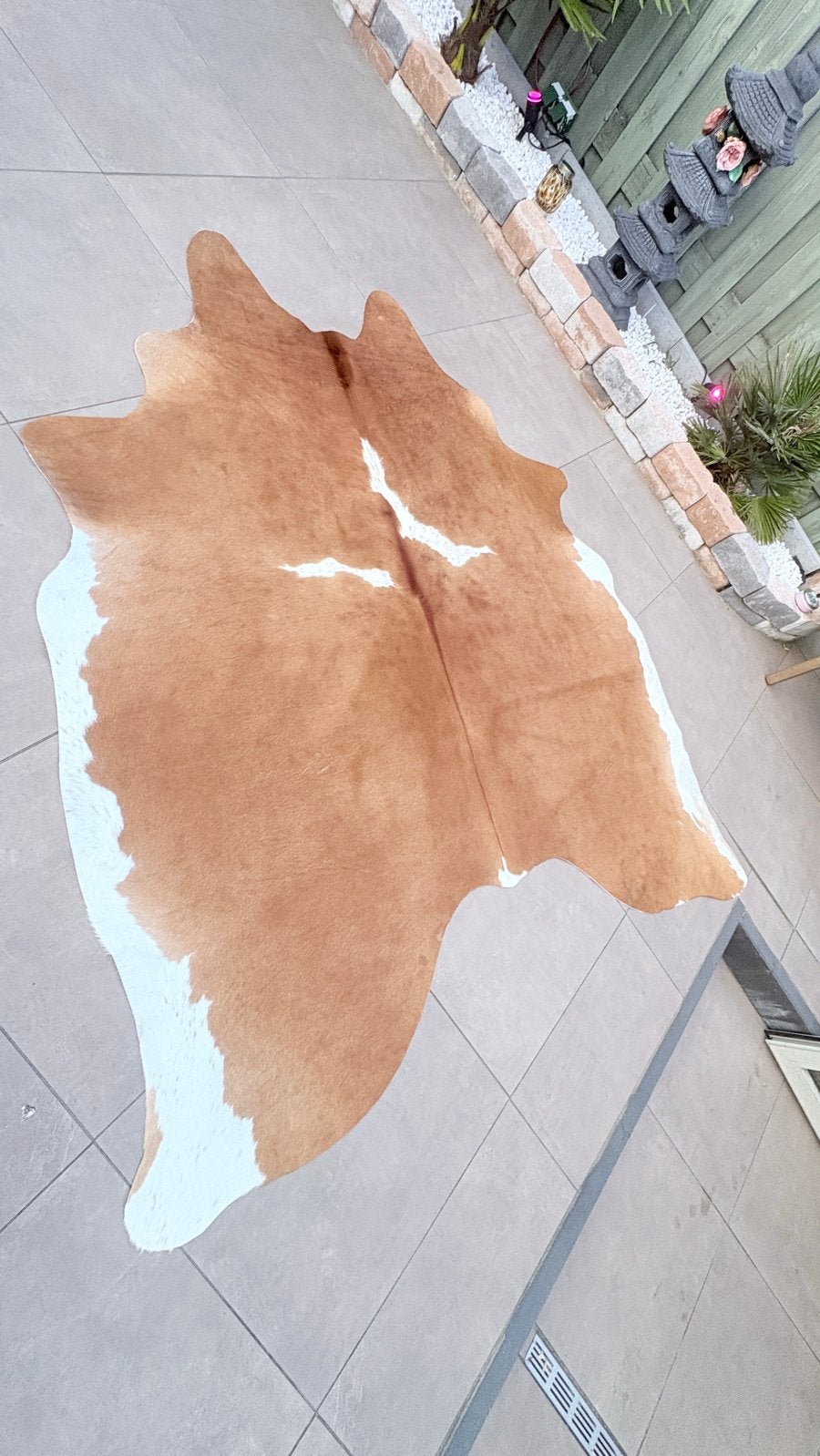Nieuwe koeienhuid - Bruin met wit accent, Bruin, 150 tot 200 cm, Ophalen of Verzenden, Overige vormen