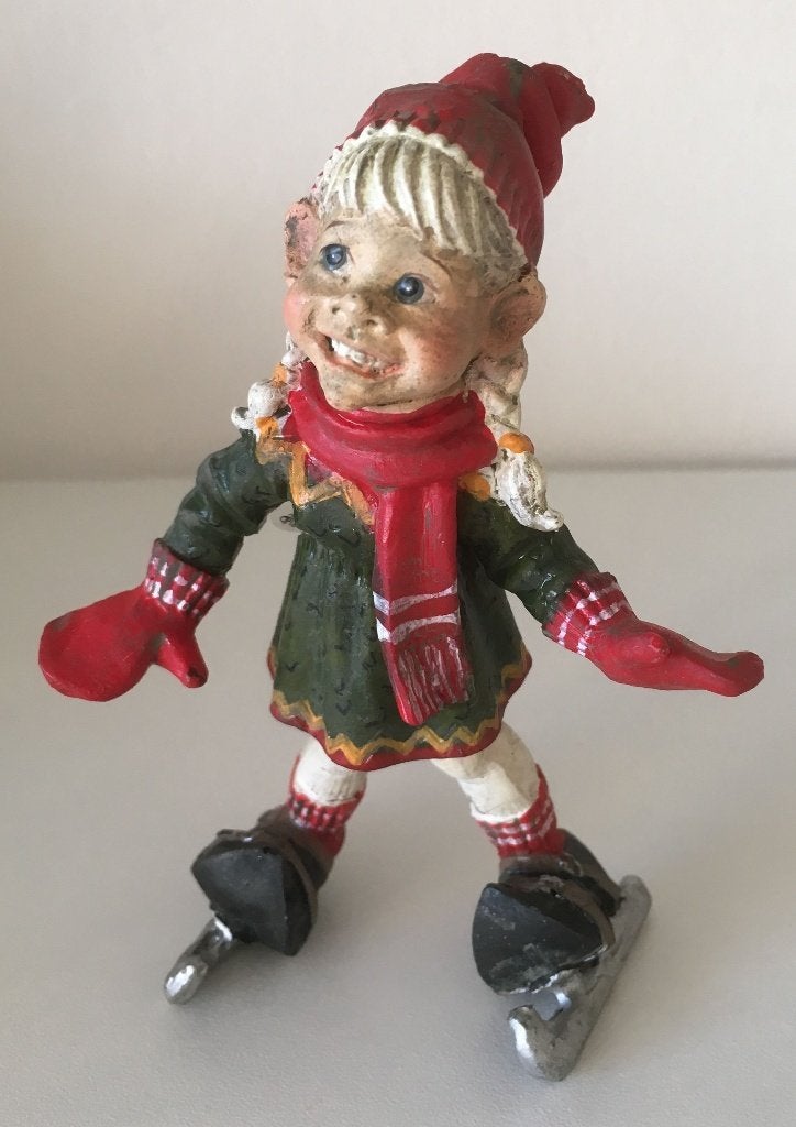Gardsnissers uit Noorwegen Girl Skating (nieuw) bos kabouter, Verzenden, Nieuw, Fantasy
