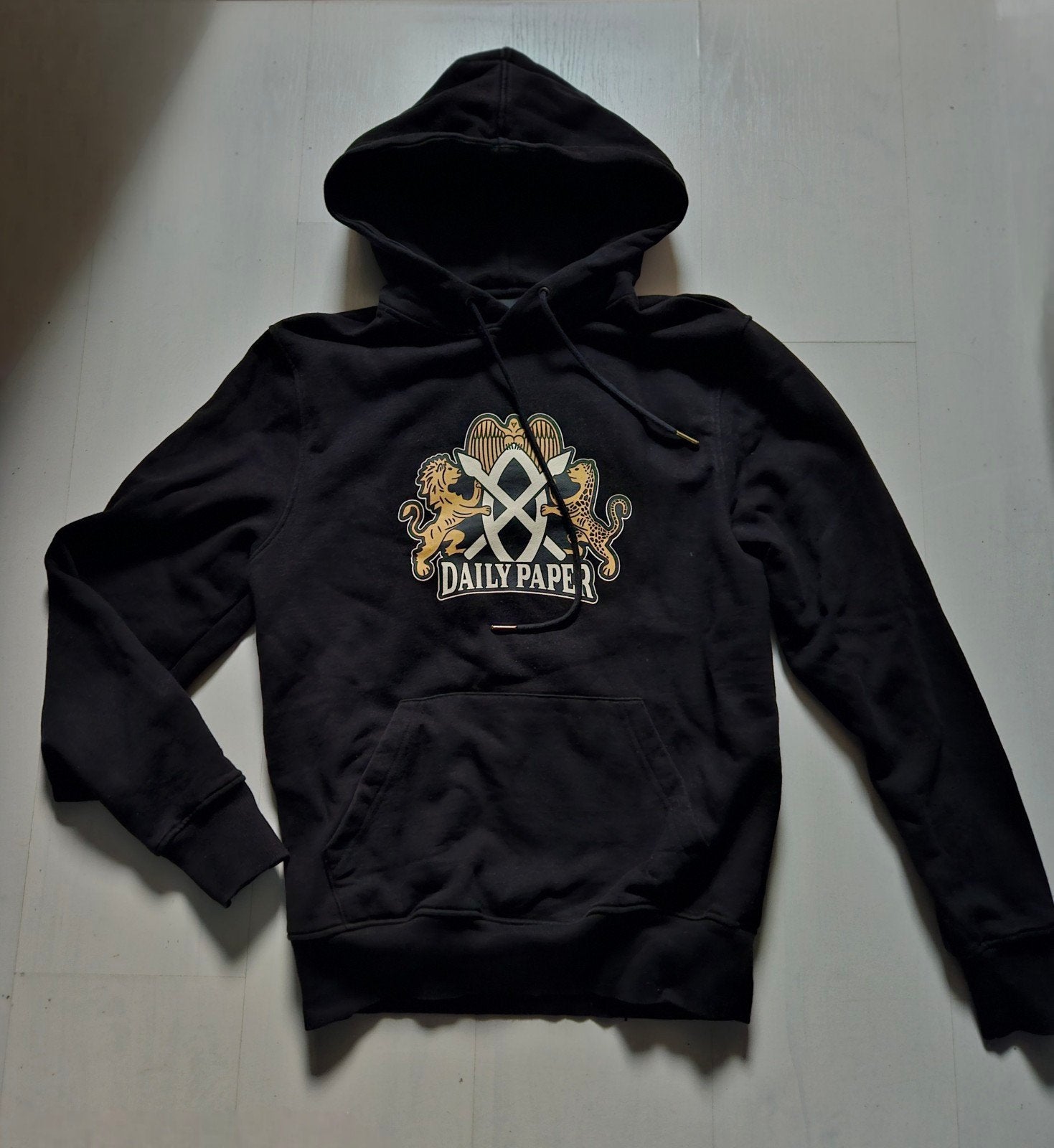 Daily Paper hoodie zwart met logo, Ophalen of Verzenden, Gedragen, Daily Paper