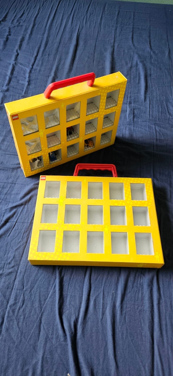 Lego Minifiguren Display Box - Geel (2 stuks), Inclusief minifiguren, Gebruikt, Lego, Accessoire