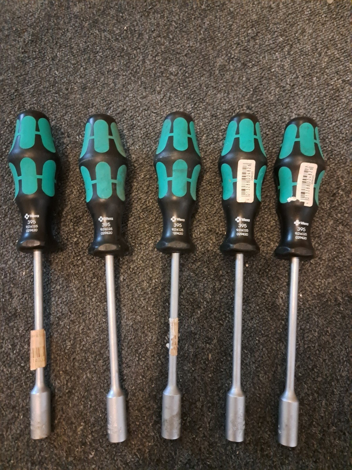 Wera 395 9.0x125 schroevendraaiers (5 stuks), Ophalen of Verzenden, Gebruikt, Schroevendraaier, Overige merken