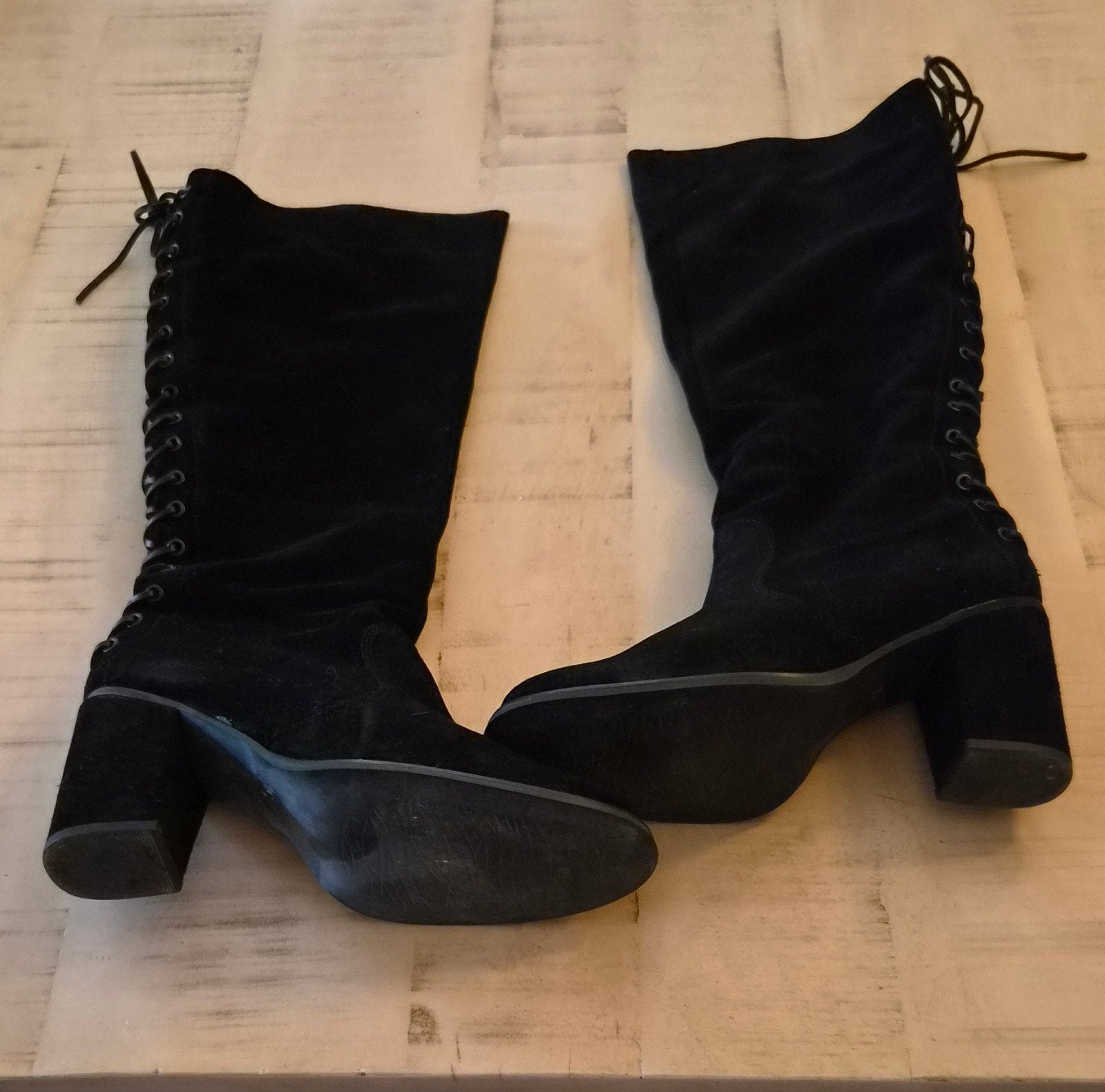 Suedine laars, Hoge laarzen, Hobb,'s, Zwart, Nieuw