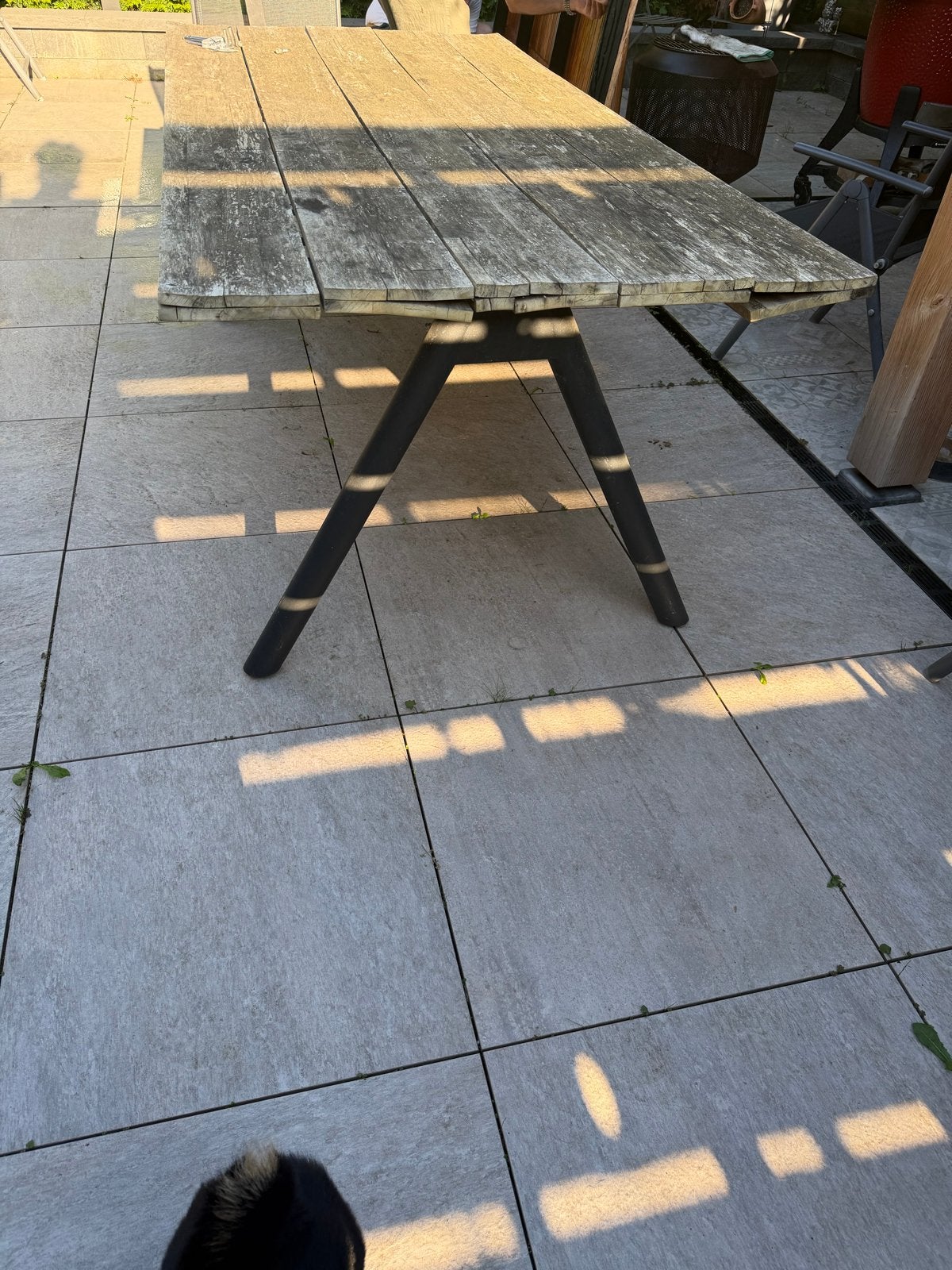 Gratis! Tuintafel, Ophalen, Gebruikt, Rechthoekig, Hout