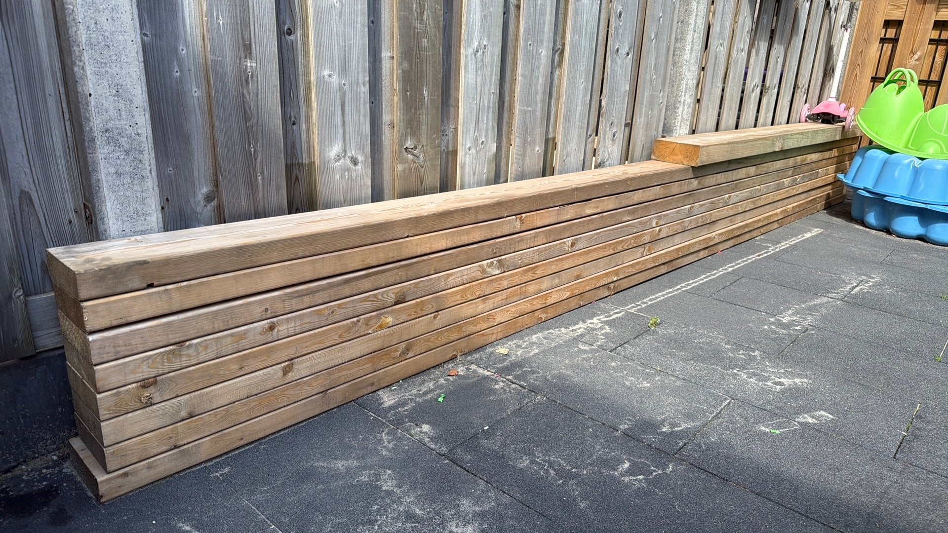 Balken 4 meter, Doe-het-zelf en Verbouw, Hout en Planken, Ophalen, Zo goed als nieuw, Balk, Vuren