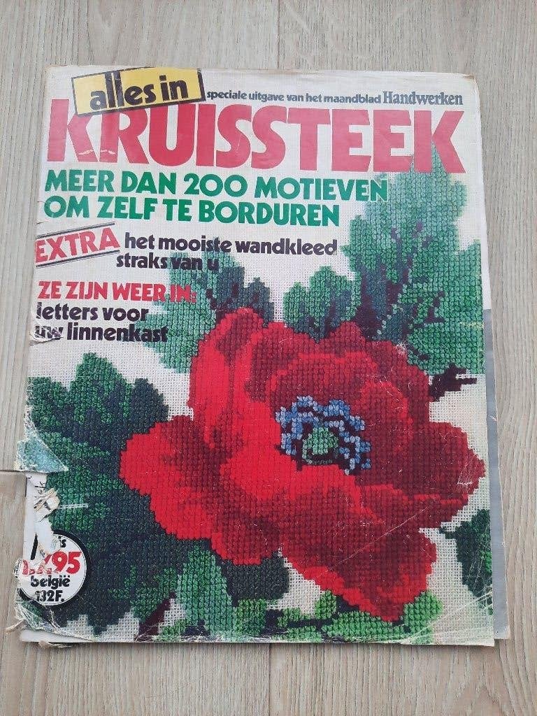 Oud maandblad Handwerken Alles in kruissteek 1976, Ophalen of Verzenden, Gebruikt, Handborduren, Patroon