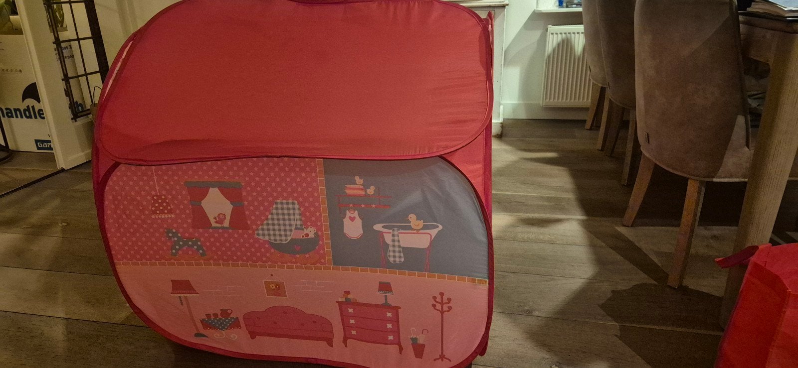 Leuke roze speeltent voor kinderen, Ophalen, Gebruikt, Kunststof