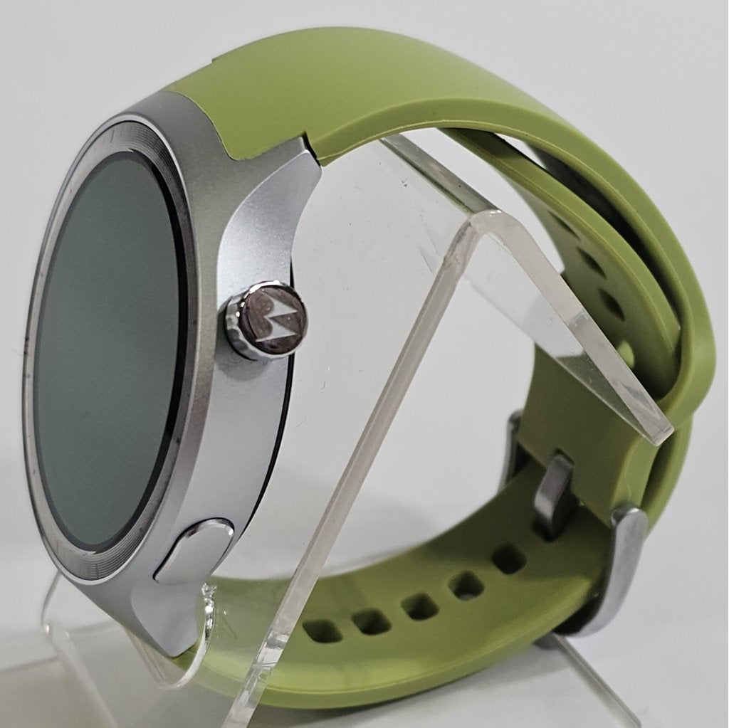 Motorola Moto Watch - Zilver - Groen Band  | Retourdeal, Motorola Solutions Netherlands B.V, Nieuw, Ophalen of Verzenden, Databankweg 26, 3821 AL Amersfoort, Nederland