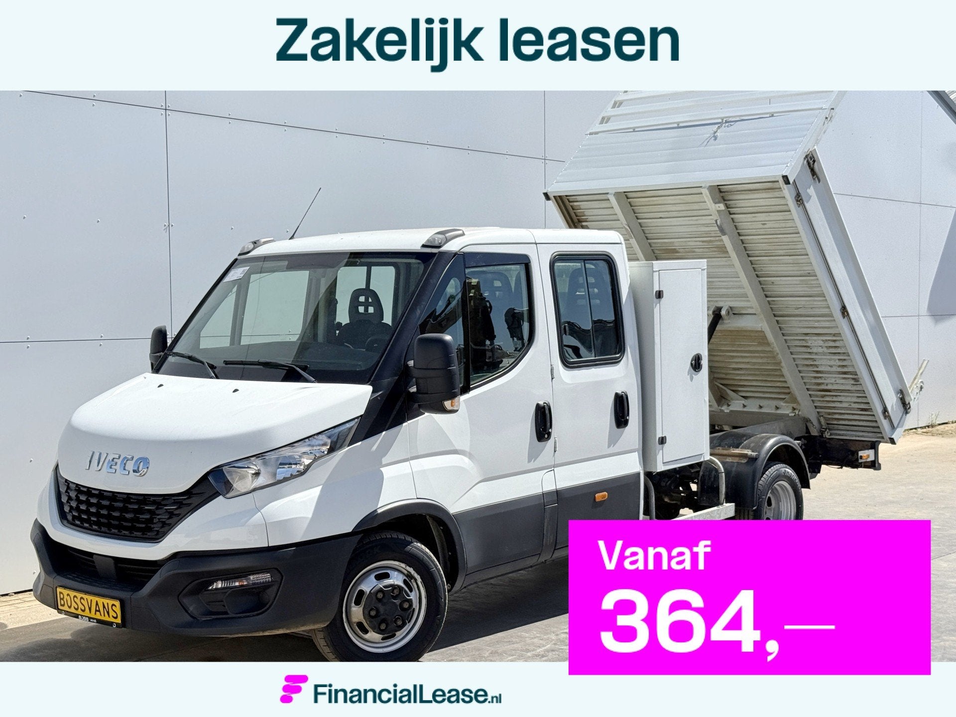 Iveco Daily 35C14 2.3 Kipper Dubbele Cabine Dubbellucht 3,5t, 13 km/l, Gebruikt, Zwart, Iveco