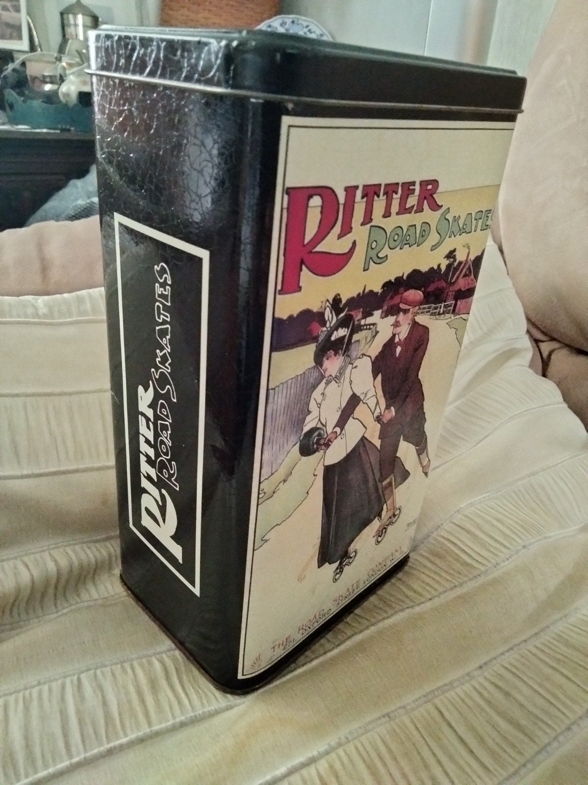 Blik Ritter  road skates groot 22x12x9cm, Ophalen of Verzenden, Gebruikt