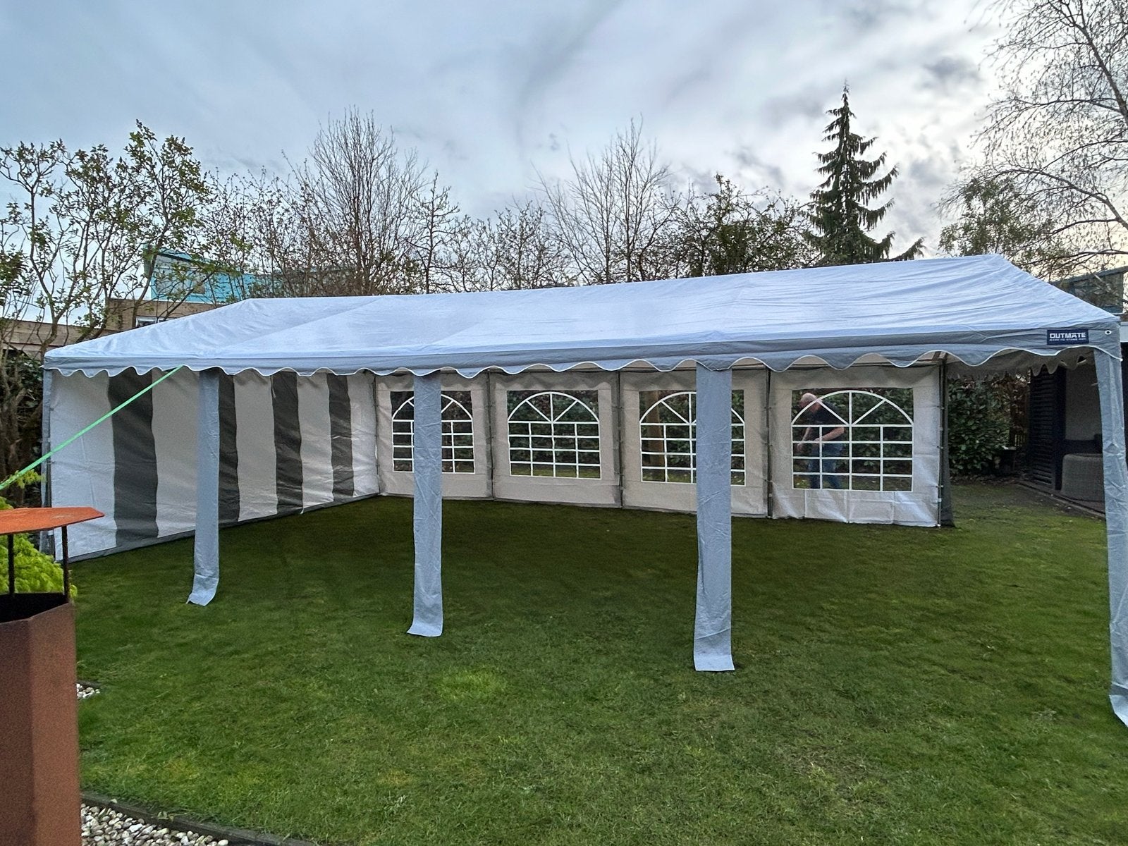 Ruime Partytent 4x8m met zijwanden - Ideaal voor feesten, Ophalen, Gebruikt, Partytent, 4 tot 6 meter