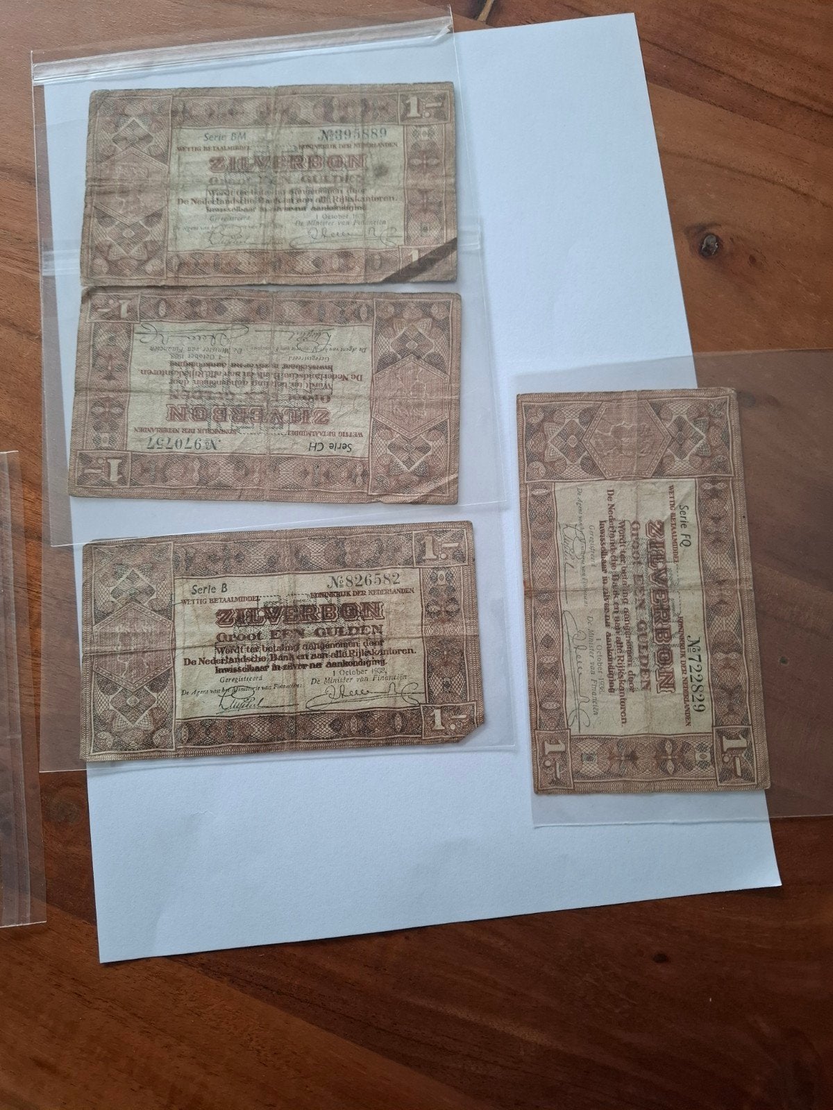 zilver bon van 1 gulden uit 1938, Ophalen of Verzenden