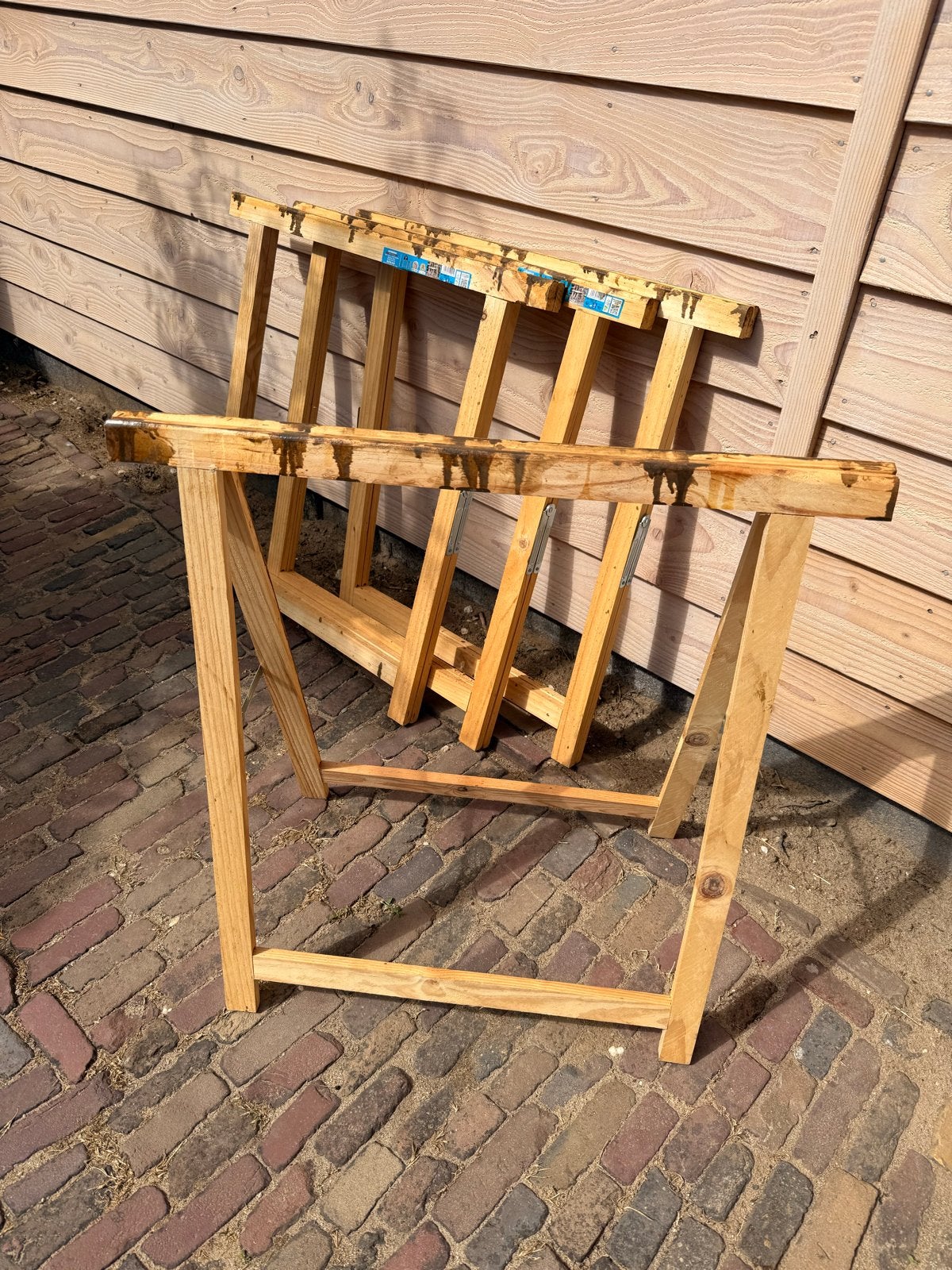 Houten schragen - 4 stuks, Ophalen, Gebruikt, Overige typen