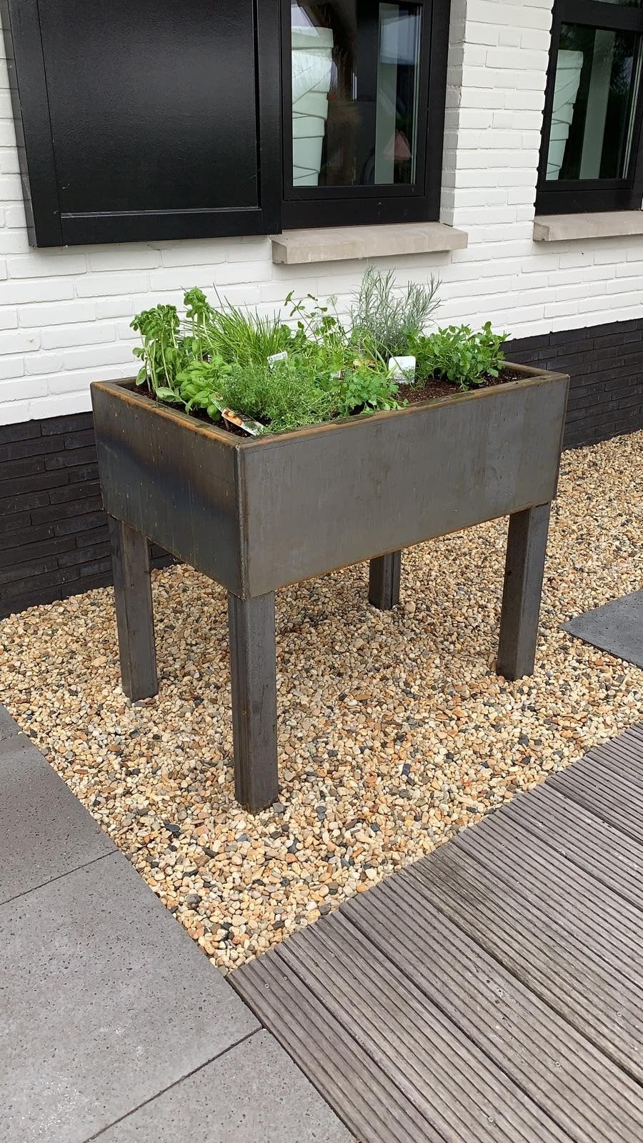 super mooie kruidentuin plantenbak cortenstaal, Nieuw, Ophalen of Verzenden, 60 tot 100 cm, 60 cm of meer