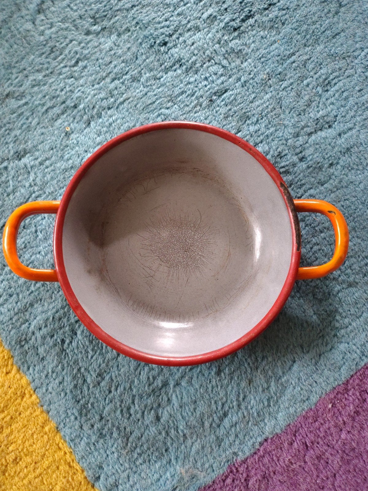 geëmailleerde pan - Oranje, 16 cm, Ophalen of Verzenden